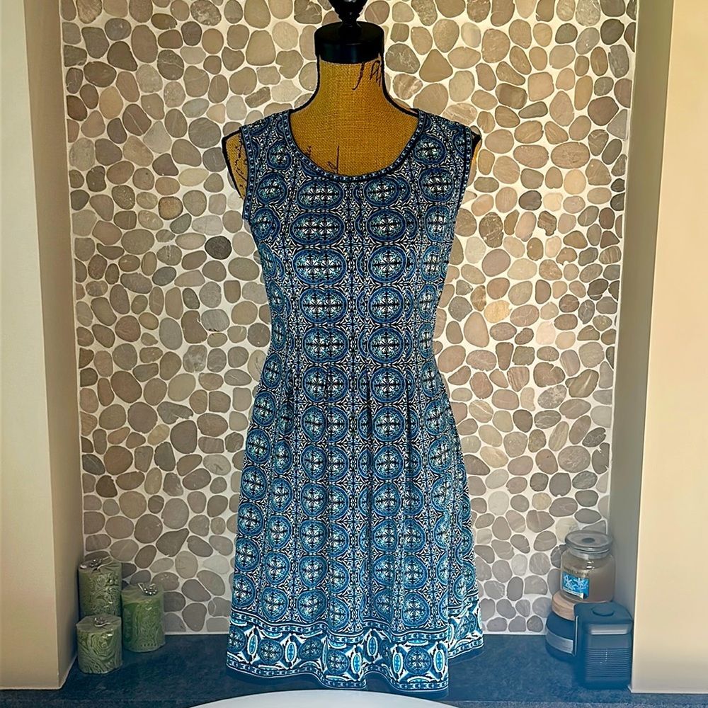 Max Studio Blue Patterned Dress